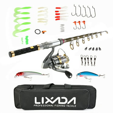 Lixada HOT!!Fishing Rod Reel Combo Kit Spinning Tool Set 100M Line Lures L8N2